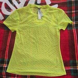 Victoria's Secret Neon Yellow Textured Top